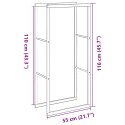 Stojak na drewno opałowe czarny 55x30x116 cm stalowy Lumarko! Lumarko!