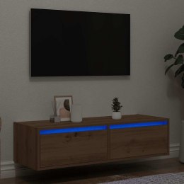 Szafka pod TV z oświetleniem LED, dąb artisan, 100x35,5x25 cm Lumarko! Lumarko!