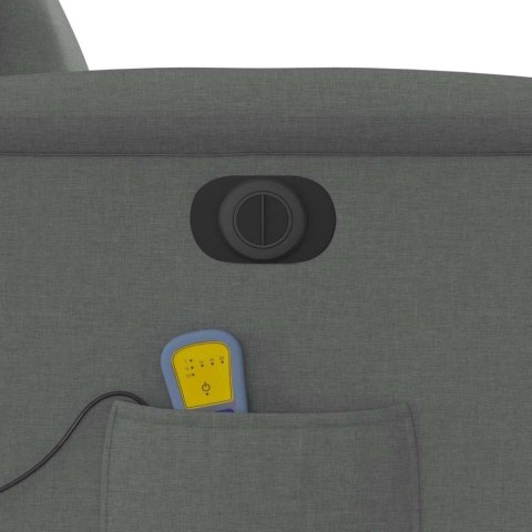Rozkładany fotel masujący, elektryczny, ciemnoszary, tkanina Lumarko! Lumarko!