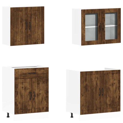 Zestaw szafek kuchennych, Kalmar, 4-częściowy, przydymiony dąb Lumarko! Lumarko!