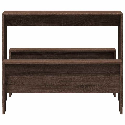 3-częściowy zestaw do jadalni ze stołem i ławką, dąb brązowy Lumarko!