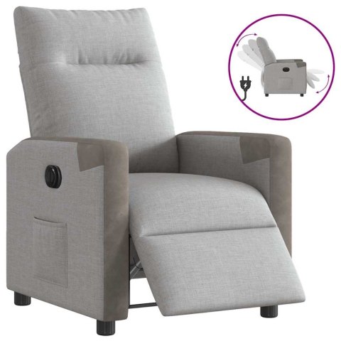 Elektryczny fotel rozkładany Cloud Grey Fabric Lumarko!