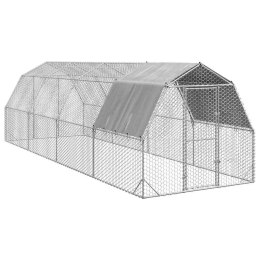 Kurnik z dachem 2,5x8x2,25 m Stal ocynkowana Lumarko!