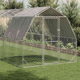Kurnik z dachem 2,5x8x2,25 m Stal ocynkowana Lumarko!
