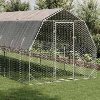 Kurnik z dachem 2,5x8x2,25 m Stal ocynkowana Lumarko!