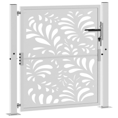 Brama ogrodowa 105x105 cm Stal nierdzewna Wzór fali Lumarko!