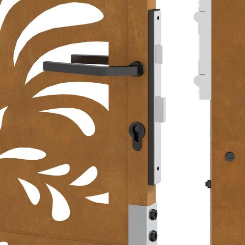 Brama ogrodowa 105x105 cm Stal nierdzewna Wzór fali Lumarko!