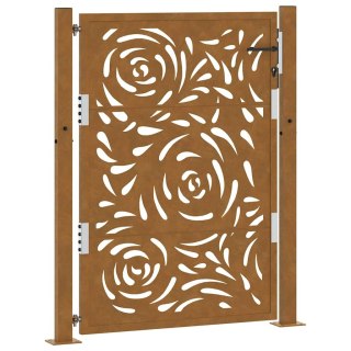 Brama ogrodowa 105x130 cm Stal nierdzewna Wzór płomienia Lumarko!