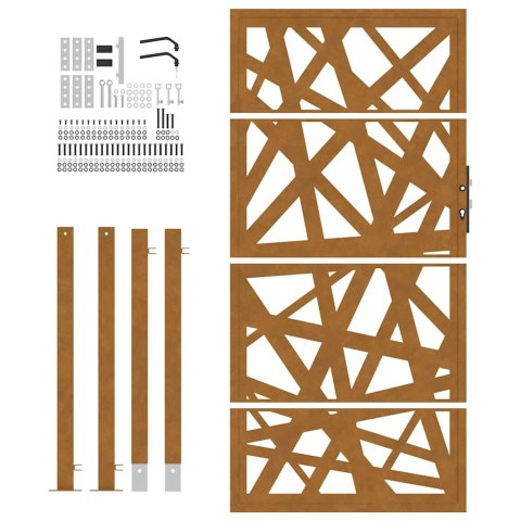 Brama ogrodowa 105x180 cm Stal nierdzewna Lekka konstrukcja Lumarko!