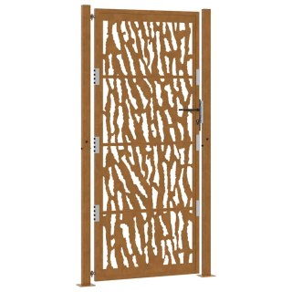 Brama ogrodowa 105x205 cm Stal nierdzewna Wzór śladu Lumarko!