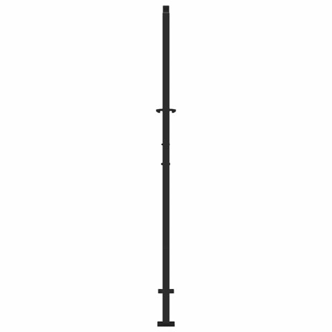 Brama ogrodowa czarna 105x180 cm stalowy wzór liścia Lumarko!