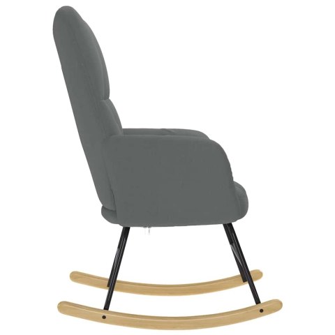 Fotel bujany, ciemnoszary, tapicerowany tkaniną Lumarko!