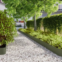 Obrzeża trawnikowe 10 szt. Oliwkowo-zielone 20x103 cm Lumarko!