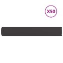 Obrzeża trawnikowe 50 szt. Czarne Stal walcowana na zimno Lumarko!