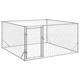 Zewnętrzna buda dla psa z drzwiami 2x2x1 m Stal ocynkowana Lumarko!