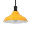 Lampa wisząca z regulacją wysokości E27 połysk żółty metal Lumarko!
