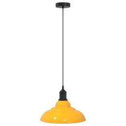 Lampa wisząca z regulacją wysokości E27 połysk żółty metal Lumarko!