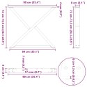 Nogi do stołu jadalnego 2 szt. Antracyt 90x(72-73,3) cm Stal Lumarko!
