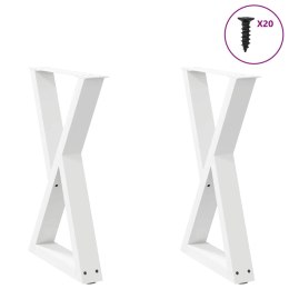Nogi do stołu jadalnego 2 szt. Białe 50x(72-73,3) cm Stal Lumarko!