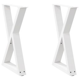 Nogi do stołu jadalnego 2 szt. Białe 50x(72-73,3) cm Stal Lumarko!