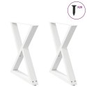 Nogi do stołu jadalnego 2 szt. Białe 80x(72-73,3) cm Stal Lumarko!