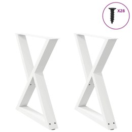 Nogi do stołu jadalnego 2 szt. Białe 80x(72-73,3) cm Stal Lumarko!
