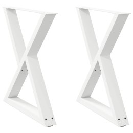 Nogi do stołu jadalnego 2 szt. Białe 80x(72-73,3) cm Stal Lumarko!
