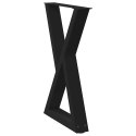 Nogi do stołu jadalnego 2 szt. Czarne 60x(72-73,3) cm Stal Lumarko!