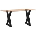 Nogi do stołu jadalnego 2 szt. Czarne 60x(72-73,3) cm Stal Lumarko!