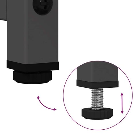 Komoda wysoka czarna 68x39x107 cm stalowa Lumarko!
