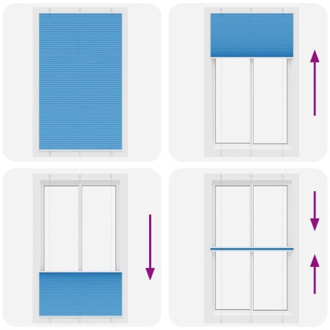 Roleta plisowana niebieska 115x200 cm Szerokość tkaniny 114,4cm Lumarko!