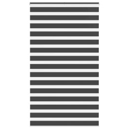 Roleta zebra, czarna, szerokość tkaniny 120,9 cm, poliester Lumarko!