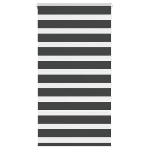 Roleta zebra, czarna, szerokość tkaniny 75,9 cm, poliester Lumarko!