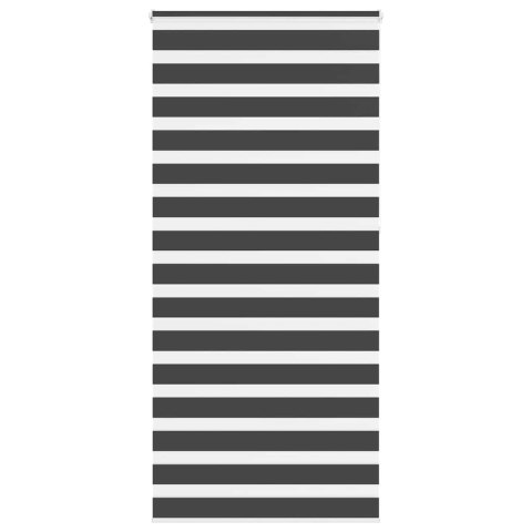 Roleta zebra, czarna, szerokość tkaniny 90,9 cm, poliester Lumarko!