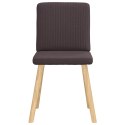 Krzesła stołowe, 6 szt., ciemnobrązowe, obite tkaniną Lumarko!