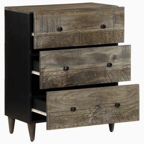 Komody 2 szt. Jasnoszary 60x33,5x75 cm Drewno lite Mango Lumarko!