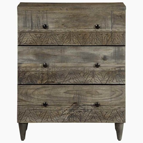 Komody 2 szt. Jasnoszary 60x33,5x75 cm Drewno lite Mango Lumarko!