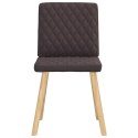 Krzesła stołowe, 6 szt., ciemnobrązowe, obite tkaniną Lumarko!