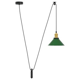 Lampa wisząca z regulacją wysokości E27 połysk zielony Lumarko!