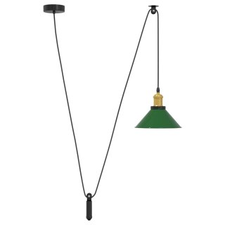 Lampa wisząca z regulacją wysokości E27 połysk zielony Lumarko!