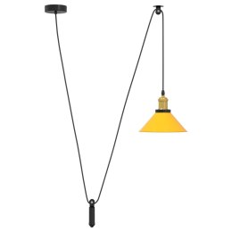 Lampa wisząca z regulacją wysokości E27 połysk żółty Lumarko!