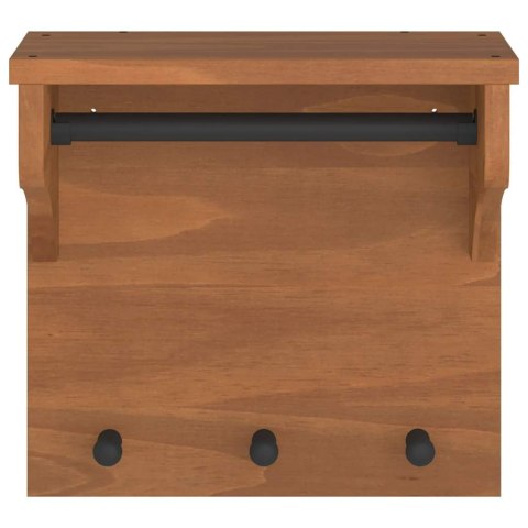 Wieszak ścienny na ubrania SANDNES 43x30x42cm Drewno lite Sosna Lumarko!