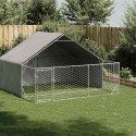 Zewnętrzna buda dla psa z wybiegiem 3x3x1,9 m Stal ocynkowana Lumarko!