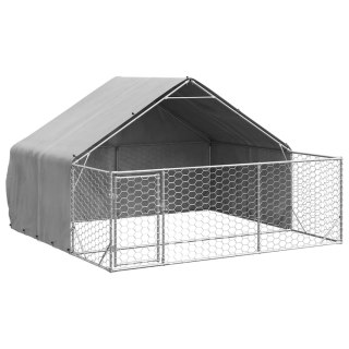 Zewnętrzna buda dla psa z wybiegiem 3x3x1,9 m Stal ocynkowana Lumarko!