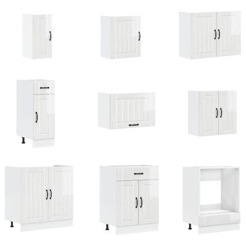 Zestaw szafek kuchennych Lucca, 14-częściowy, białe Lumarko!