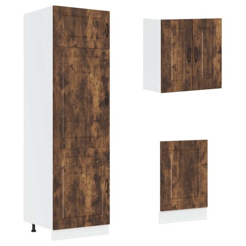 Zestaw szafek kuchennych, Kalmar, 8-częściowy, przydymiony dąb Lumarko!