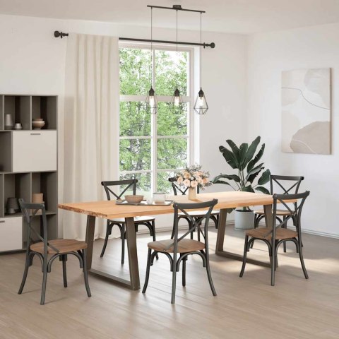 Nogi do stołu jadalnego w kształcie litery V 2 szt. Stal Lumarko!