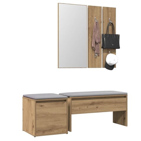 Zestaw mebli do przedpokoju dąb artisan materiał drewnopochodny Lumarko!