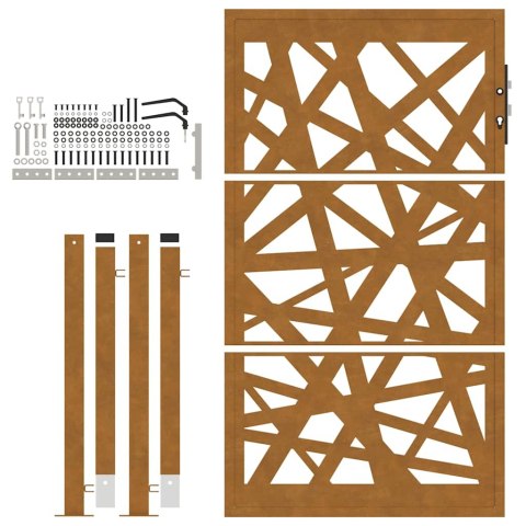Brama ogrodowa 105x155 cm Stal nierdzewna Lekka konstrukcja Lumarko!