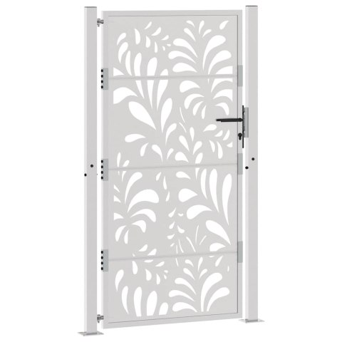 Brama ogrodowa 105x180 cm Stal nierdzewna Wzór fali Lumarko!